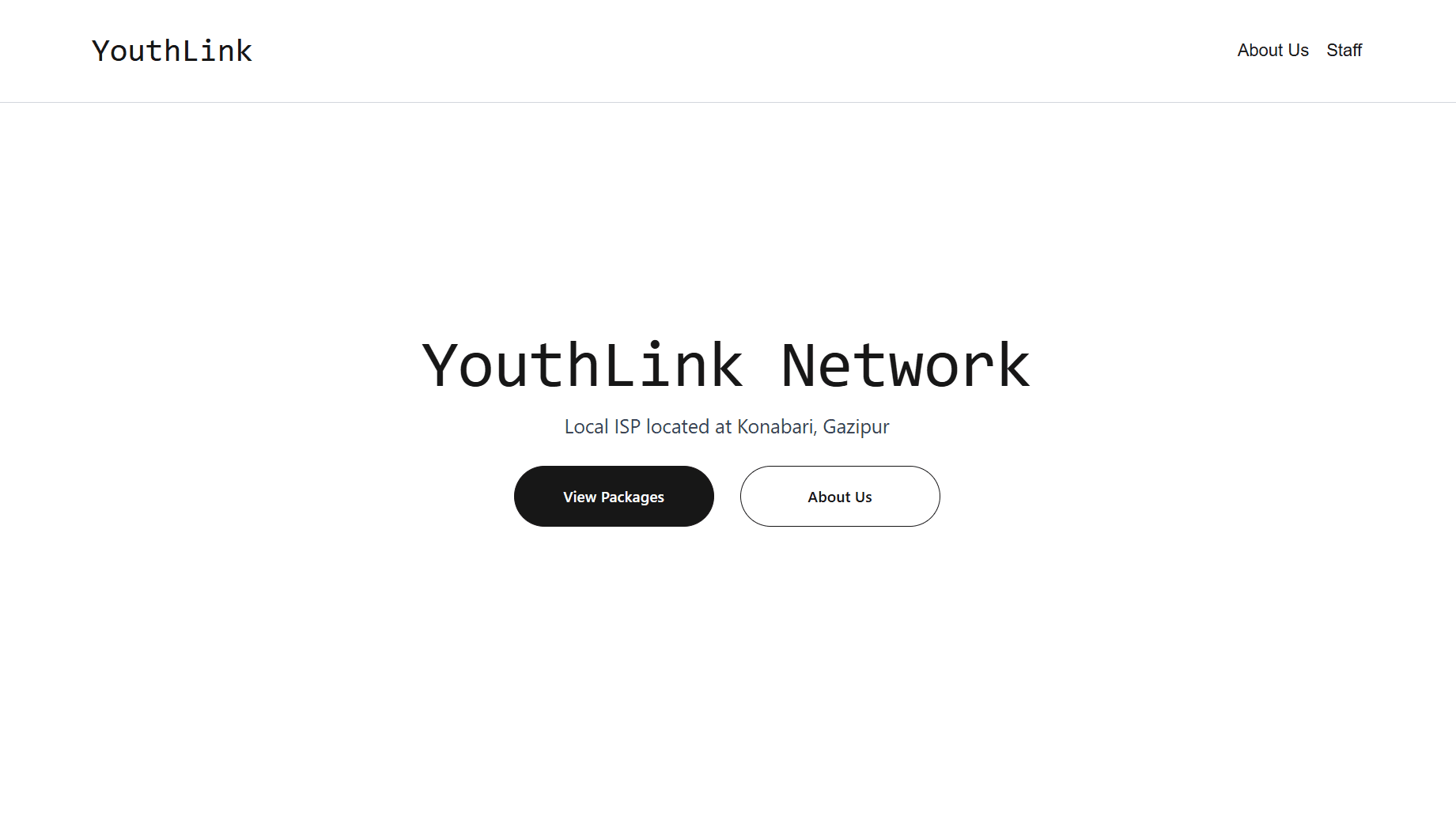 YouthLink Network ISP marketing website
